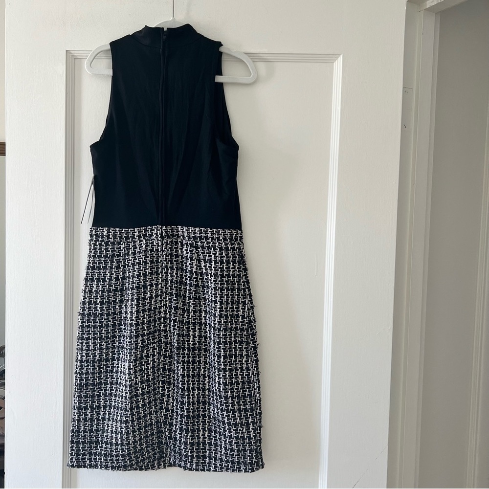 City Studio Black Mock Neck Tweed Bodycon Dress Size 1 NWT